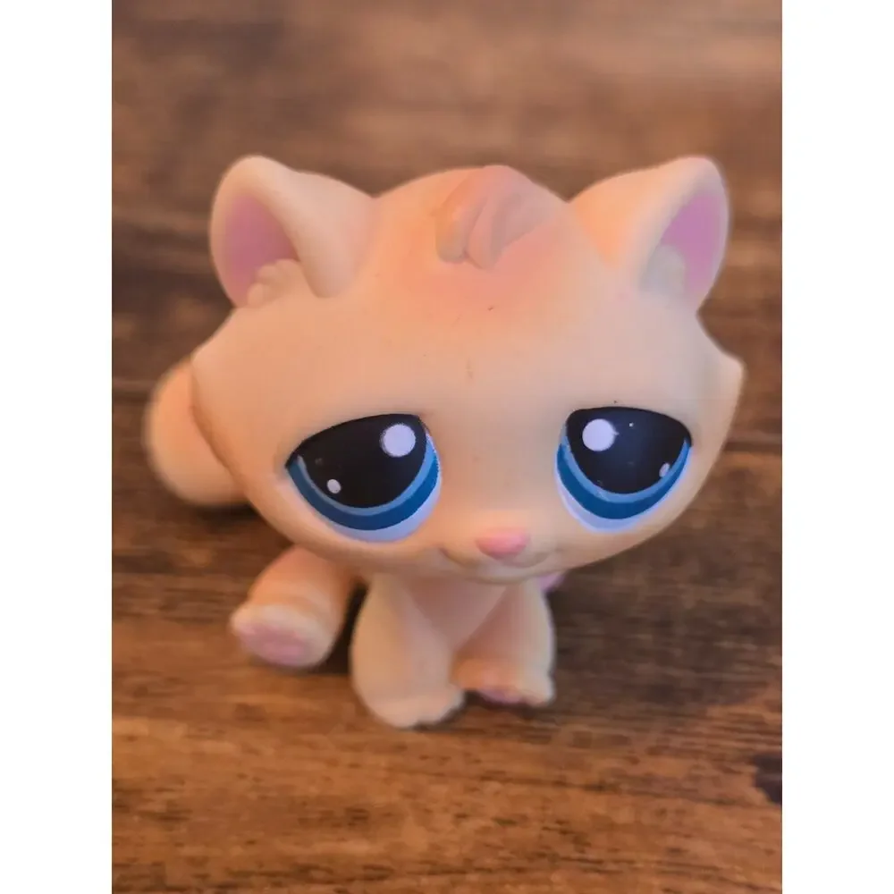 Littlest Pet Shop Crouching Cat Kitten G7 122 Apricot Advent Authentic LPS